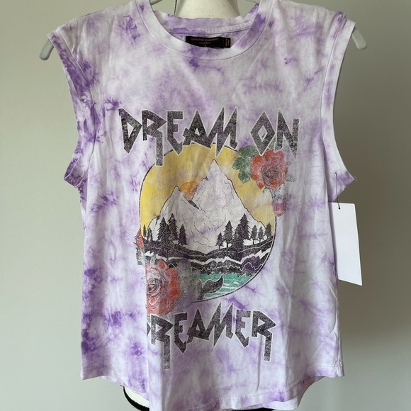 Love for Humanity sleeveless tie dye shirt in a size small NWT novelty casual - Picture 4 of 11